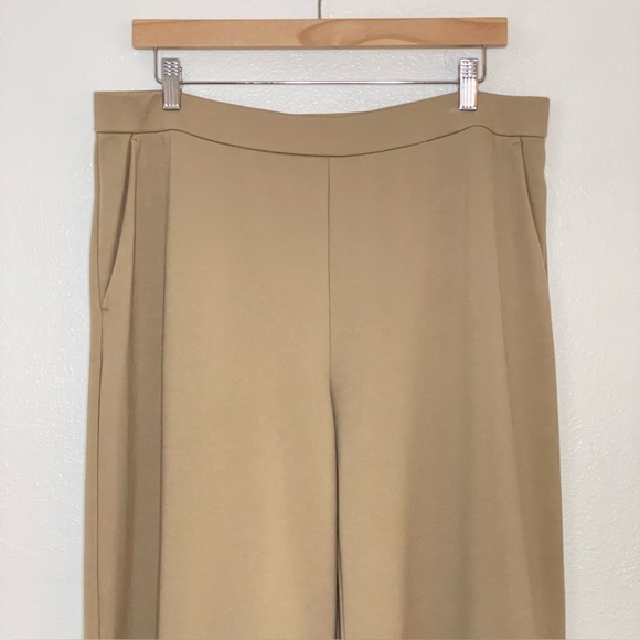 Eileen Fisher Wide Leg Ponte Pant Ankle Crop Pull On Biscuit Large / X-Large - Picture 5 of 16